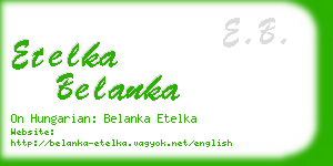 etelka belanka business card